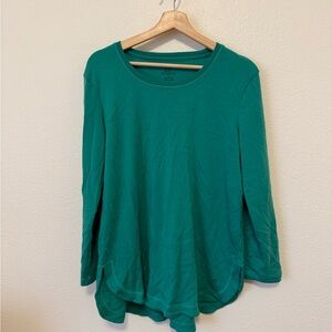 Woolx Blair Tunic Top Green Merino Wool